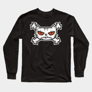 Cross Bone Cat Long Sleeve T-Shirt